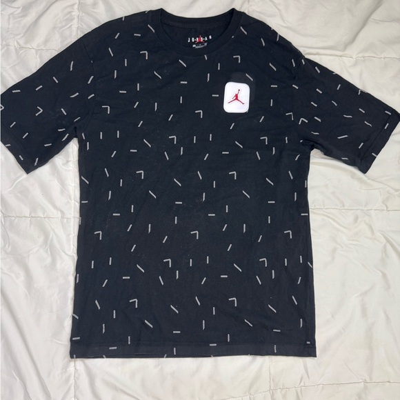 Jordan Black Patterned Men's T-Shirt Size Small. - Picture 1 of 9
